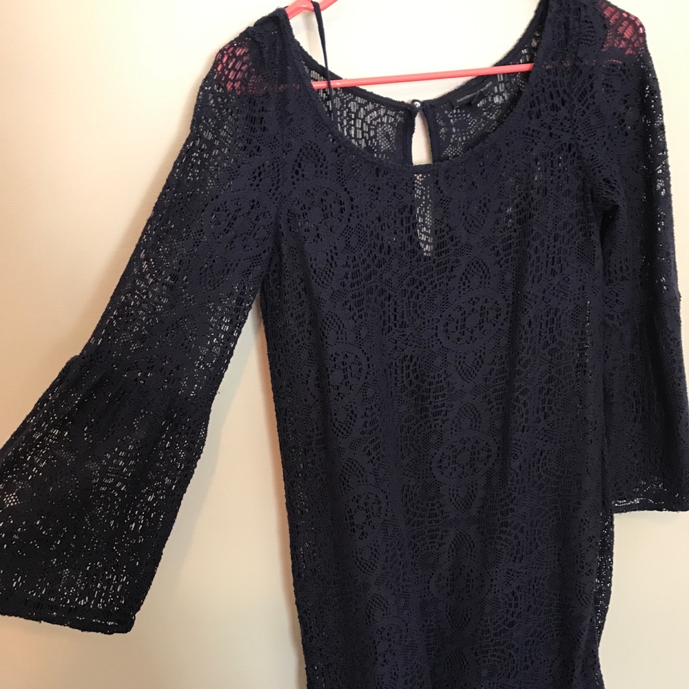 Blue lace dress